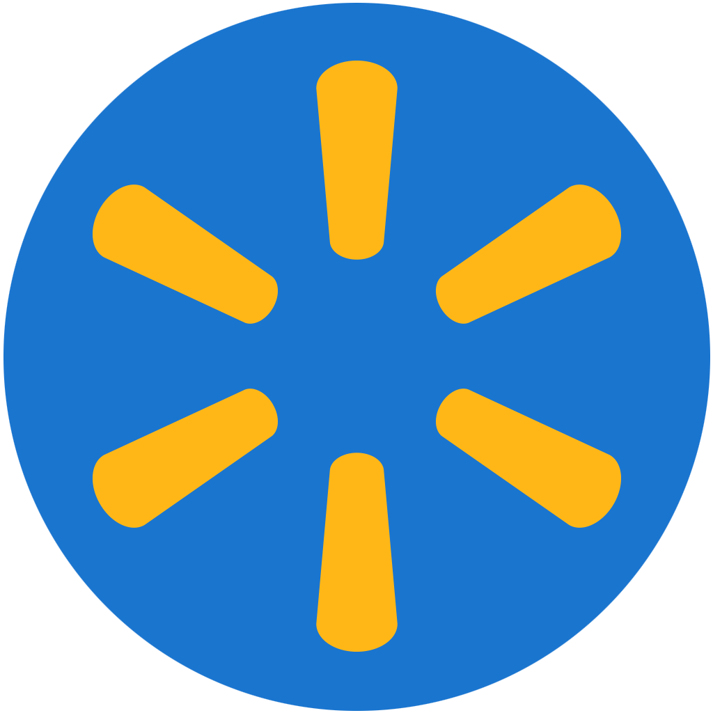 Walmart logo blue gold circle